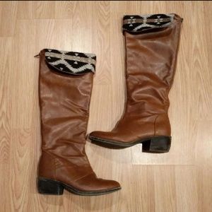 [Size 7] Francesca's Aztec Brown Boots